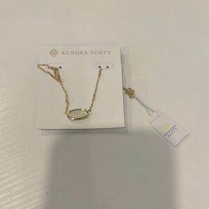 Kendra Scott Gold Necklace with Iridescent Stone